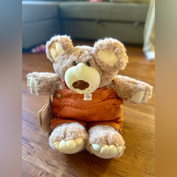 Other - Vintage 80s Furskin Dudley Bear 22 inch Plush Xavier Roberts Overalls Toy